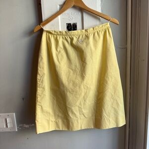 Courreges Yellow Cotton Skirt